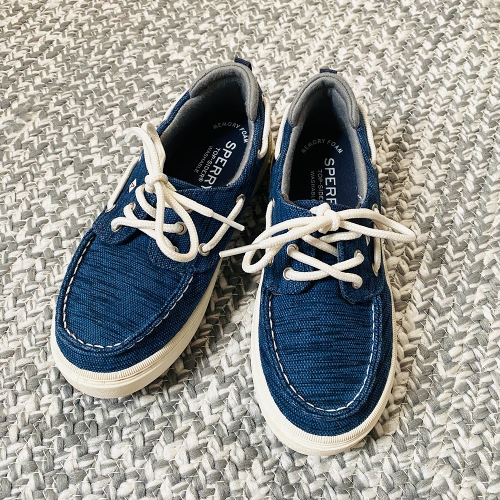 Sperry boat shoes. Boys size 1. Bought for a wedding and he never wore them.